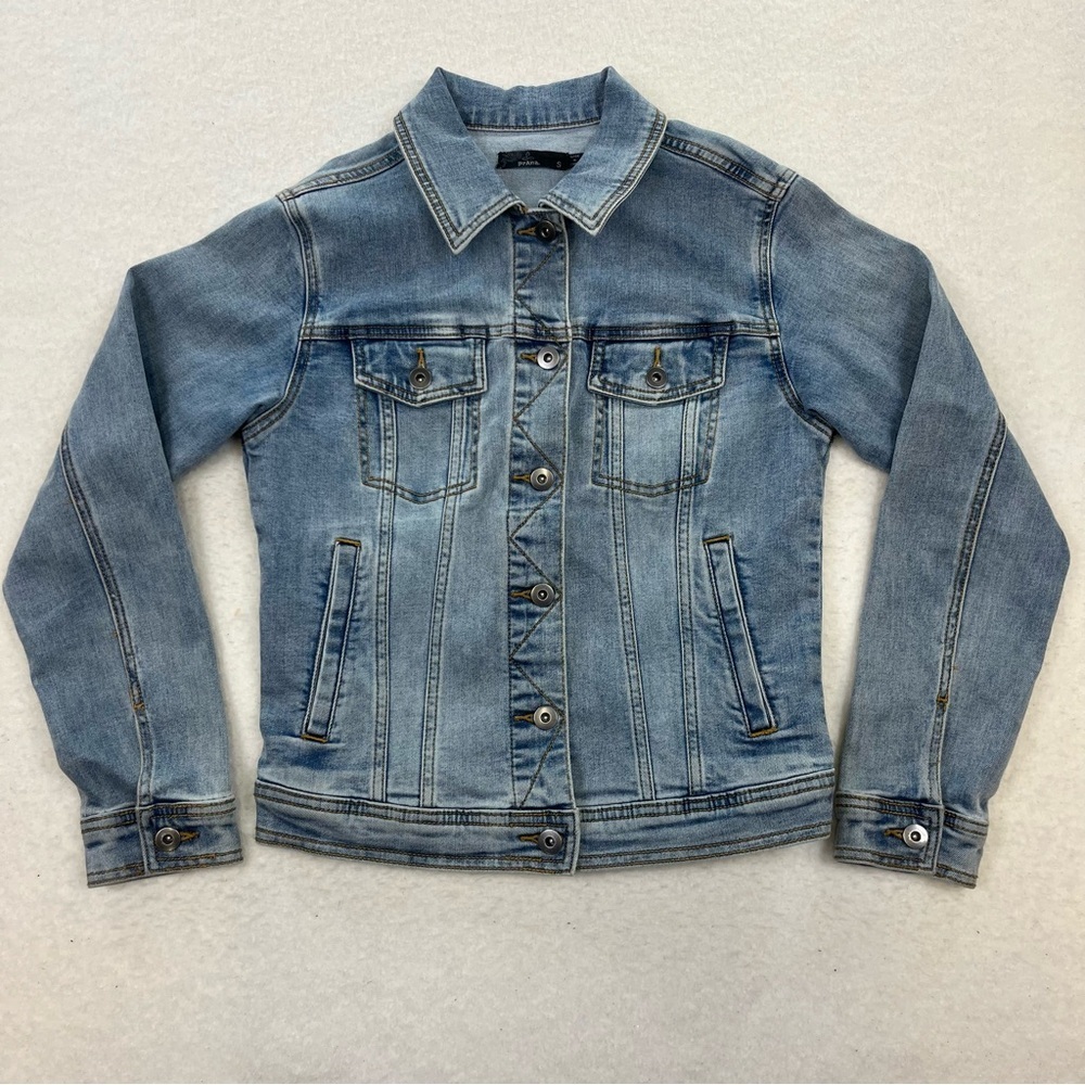 PrAna Slate Rim Denim Jacket Size Small - Picture 3 of 7